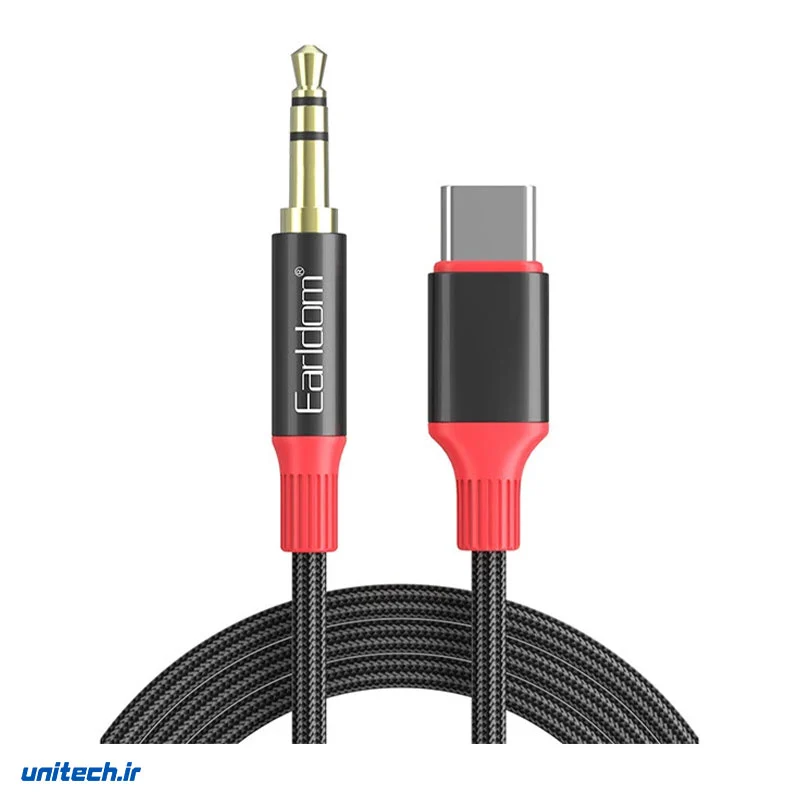 کابل تبدیل Type-C به AUX ارلدام ET-AUX76C طول 1 متر